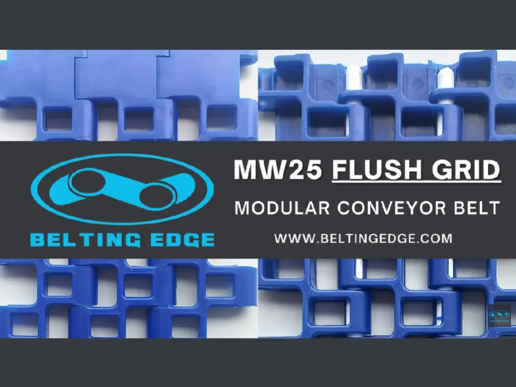 plastic modular flush grid conveyor belt video